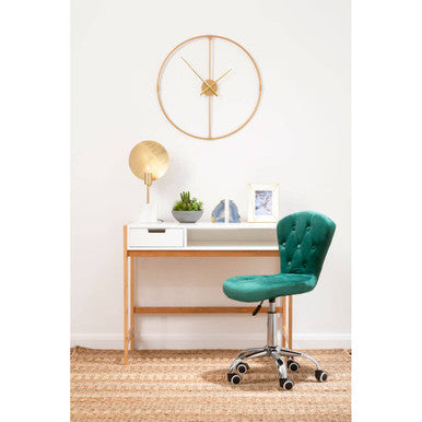 60cm Dia Metal Wall Clock with Gold Finish | Beauly