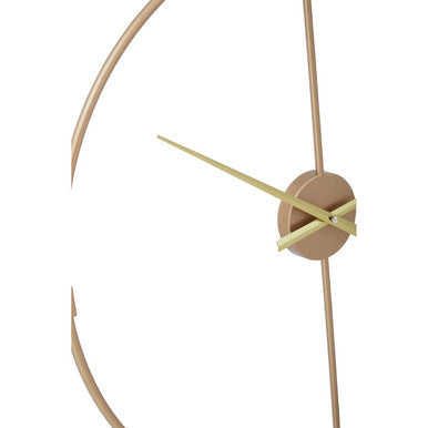 60cm Dia Metal Wall Clock with Gold Finish | Beauly