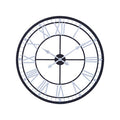 Vitus 80cm Dia Skeletal Wall Clock with Black Finish Frame