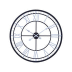 Vitus 80cm Dia Skeletal Wall Clock with Black Finish Frame