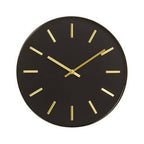 Vitus 30.5cm Dia Black and Gold Wall Clock