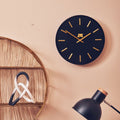 Vitus 30.5cm Dia Black and Gold Wall Clock