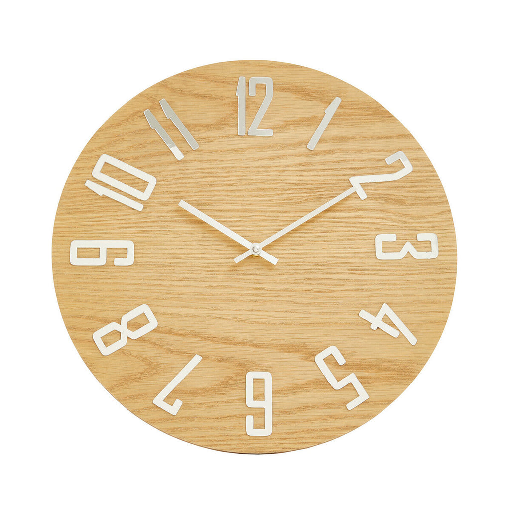 Vitus 40cm Dia Natural Wood Effect Wall Clock