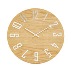 Vitus 40cm Dia Natural Wood Effect Wall Clock