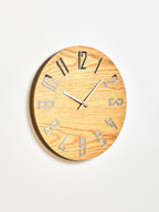 Vitus 40cm Dia Natural Wood Effect Wall Clock