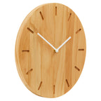 Vitus 35cm Dia Natural Finish Oak Wood Wall Clock