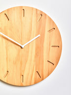 Vitus 35cm Dia Natural Finish Oak Wood Wall Clock