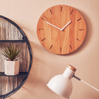 Vitus 35cm Dia Natural Finish Oak Wood Wall Clock