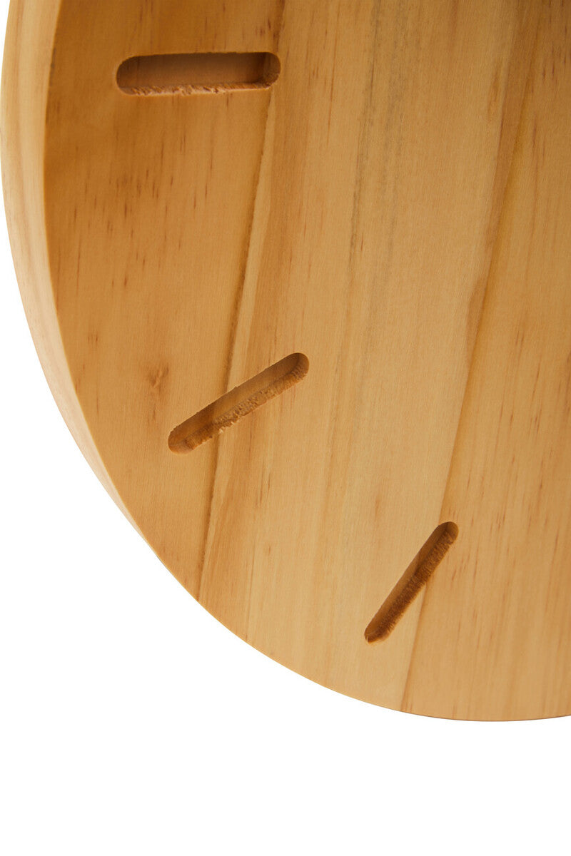 Vitus 35cm Dia Natural Finish Oak Wood Wall Clock