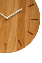Vitus 35cm Dia Natural Finish Oak Wood Wall Clock