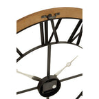 Vitus 60cm Dia Black Metal Wall Clock with Gold Finish Hands
