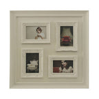 4 Photo Cream Plastic Multi Photo Frame | Maren