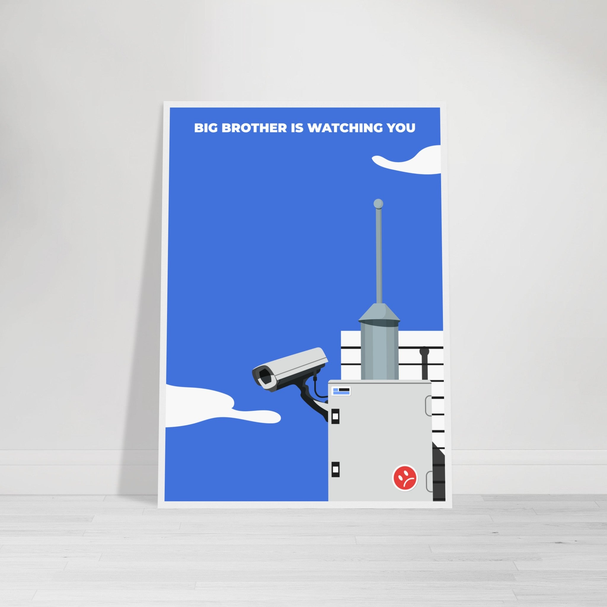 'Big Brother Is Watching You' - Premium Matte Paper Wooden Framed Poster