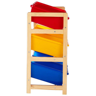Pixel Kids 3 Tier Pine Frame Storage Unit