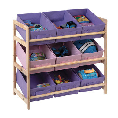 Pixel Pink and Purple 3 Tier Unit | Kids Storage
