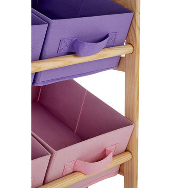 Pixel Pink and Purple 3 Tier Unit | Kids Storage