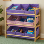 Pixel Pink and Purple 3 Tier Unit | Kids Storage