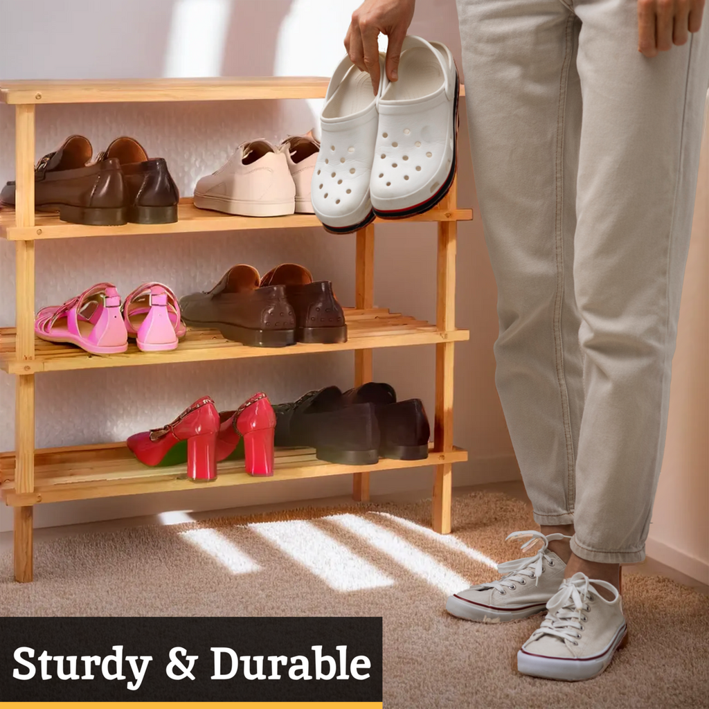 4 Tier Wooden Shoe Rack | Arla
