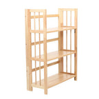 Three Tier Tropical Hevea Wood Stackable Shelf Unit | Heva