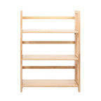 Three Tier Tropical Hevea Wood Stackable Shelf Unit | Heva