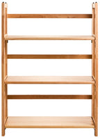 Three Tier Tropical Hevea Wood Stackable Shelf Unit | Heva