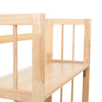 Three Tier Tropical Hevea Wood Stackable Shelf Unit | Heva