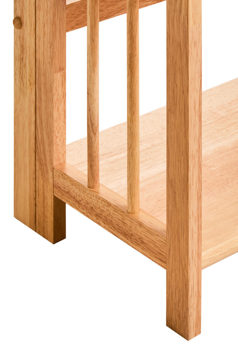 Three Tier Tropical Hevea Wood Stackable Shelf Unit | Heva