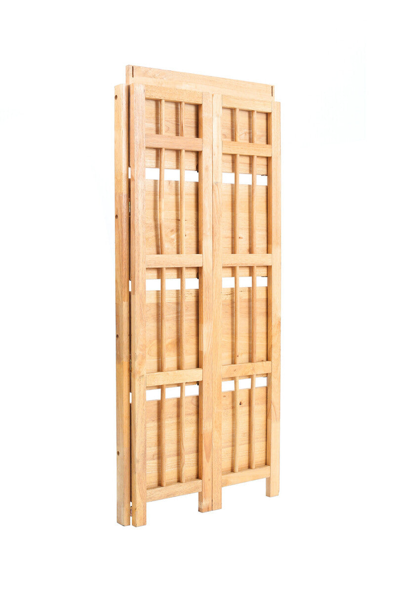 Four Tier Tropical Hevea Wood Shelf Unit | Heva