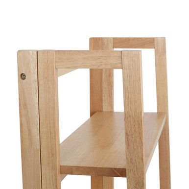 5 Tier Tropical Hevea Wood Shelf Unit | Heva