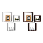 Set of Three White Wall Cubes | Kayli