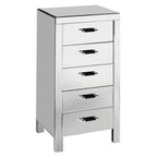 5 Drawers Mirrored Drawer Chest | Vincenzo
