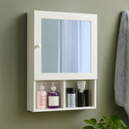 White Wood Mirrored Cabinet | Port