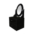 Black Glass Vanity Mirror with Drawers | Gala
