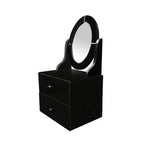 Black Glass Vanity Mirror with Drawers | Gala