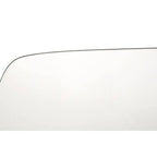 Clear Glass Square Dining Table with Silver Finish Metal Base | Metropolitan