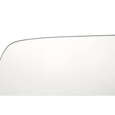 Clear Glass Square Dining Table with Silver Finish Metal Base | Metropolitan