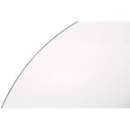 Silver Finish Round Glass Top and Steel Frame Dining Table | Metropolitan