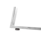 Silver Finish Round Glass Top and Steel Frame Dining Table | Metropolitan