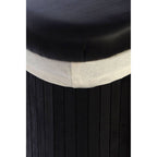 Black Set of 2 Bamboo Storage Ottoman | Bambi