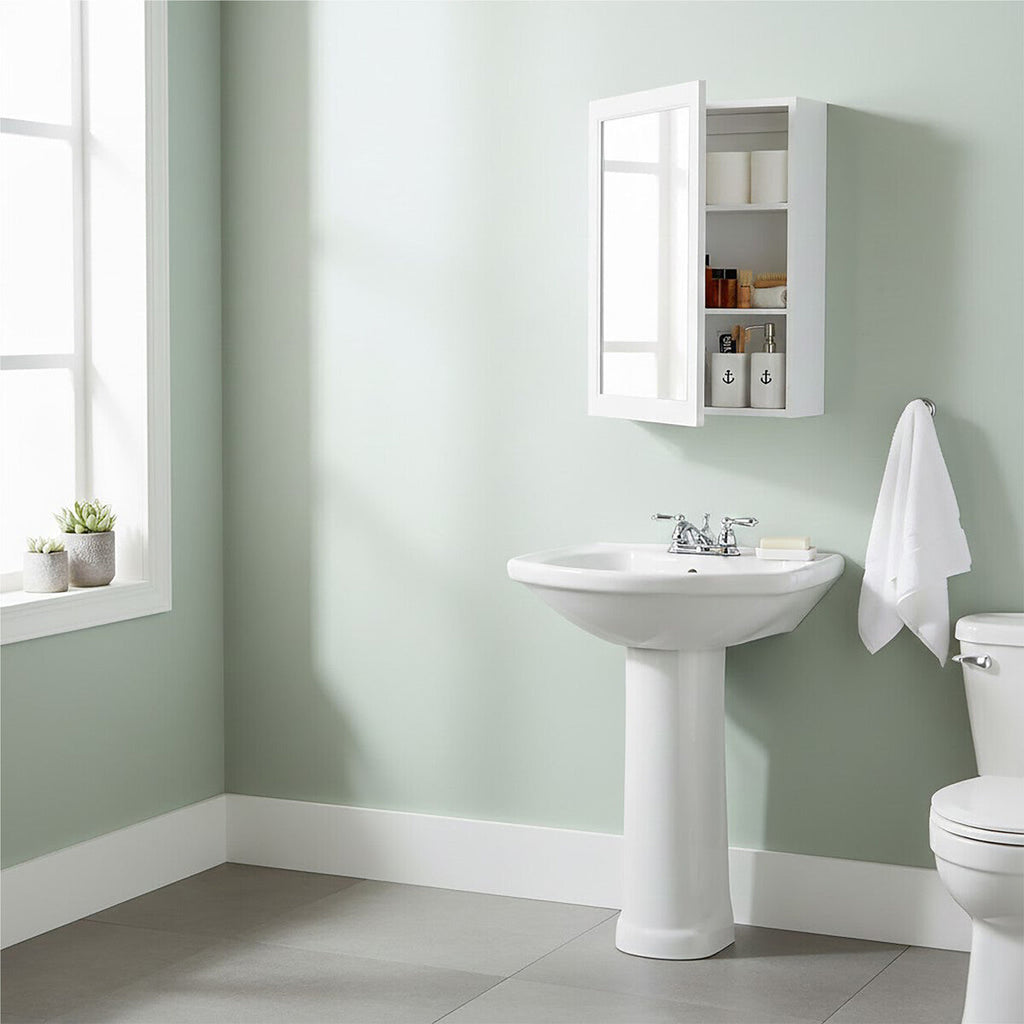 Mirrored Wall Cabinet with 2 Inner Shelves | Port