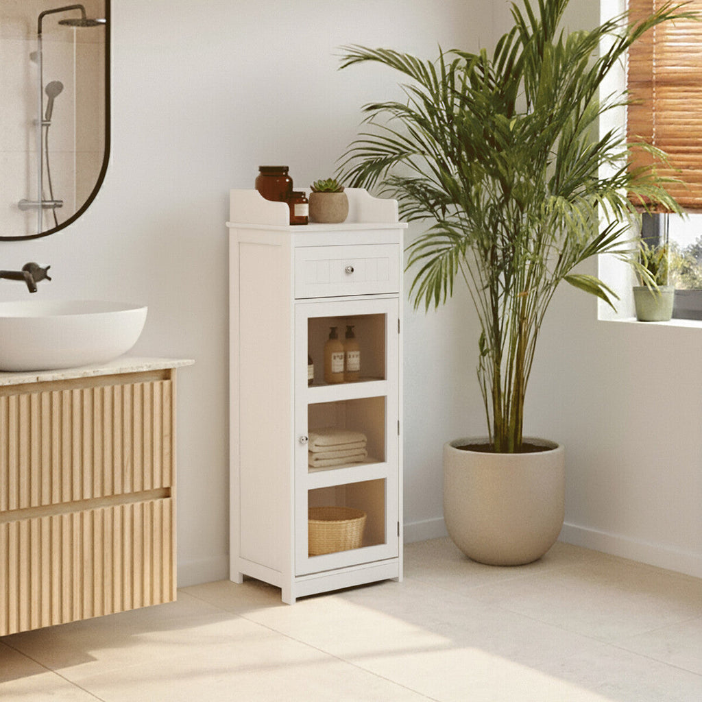 Glass Door Floor Standing Cabinet | Portland