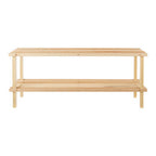 Natural and Cedar Wood 2 Tier Shoe Rack | Arla