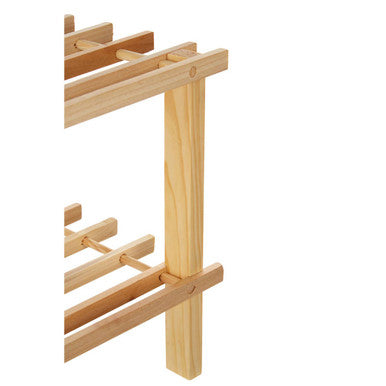 Natural and Cedar Wood 2 Tier Shoe Rack | Arla