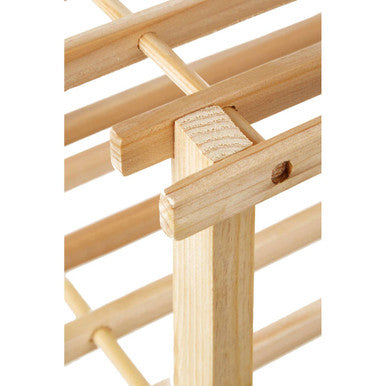 Natural and Cedar Wood 2 Tier Shoe Rack | Arla