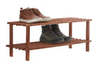 Arla  Dark Cedar Wood 2 Tier Shoe Rack
