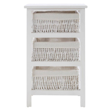 3 Baskets White Storage Unit | Maize