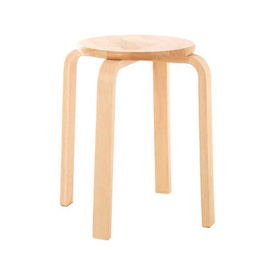 Tropical Hevea Wood Stackable Round Stool | Heva