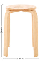 Tropical Hevea Wood Stackable Round Stool | Heva
