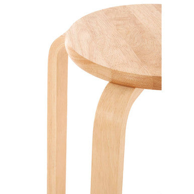 Tropical Hevea Wood Stackable Round Stool | Heva