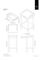 Natural Light Hevea Wood Side Table with Storage Drawer and Open Shelf | Heva